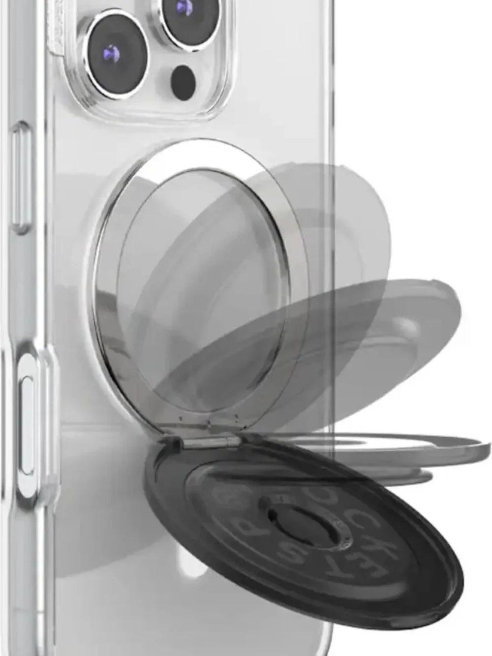 Popsockets Kick-Out Grip for MagSafe Kickstand Adjustable Magnetic Stand Black